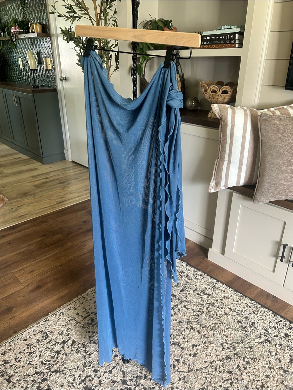 Lightweight Blue sheer Wrap